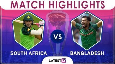 South Africa vs Bangladesh Stat Highlights: BAN Beat SA by 21 Runs in CWC 2019 Match 5