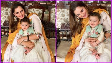 Sania Mirza and Son Izhaan Celebrate Eid in Hyderabad As Shoaib Malik Participates in the CWC 2019 in England, See Cute Pics of Mother-Son Duo!