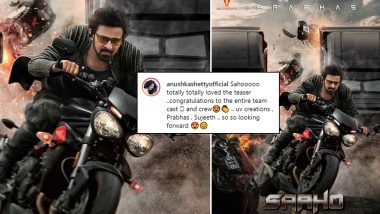 Anushka Shetty's Appreciation Post For Prabhas' Saaho Teaser Has Fans Asking 'What's Cooking?'
