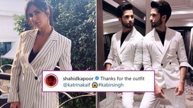 Shahid Kapoor 'Thanks' Katrina Kaif For Letting Him Wear Her White Formals! (View Pics)