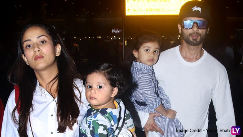 Shahid Kapoor and Mira Rajput's Recent Airport Pictures with Misha and Zain are Not to be Missed