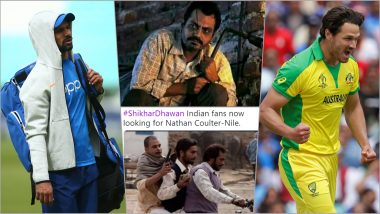 Shikhar Dhawan Fans Abuse Nathan Coulter-Nile for Injuring Team India Opener and Putting His CWC 2019 Participating in Doubt!