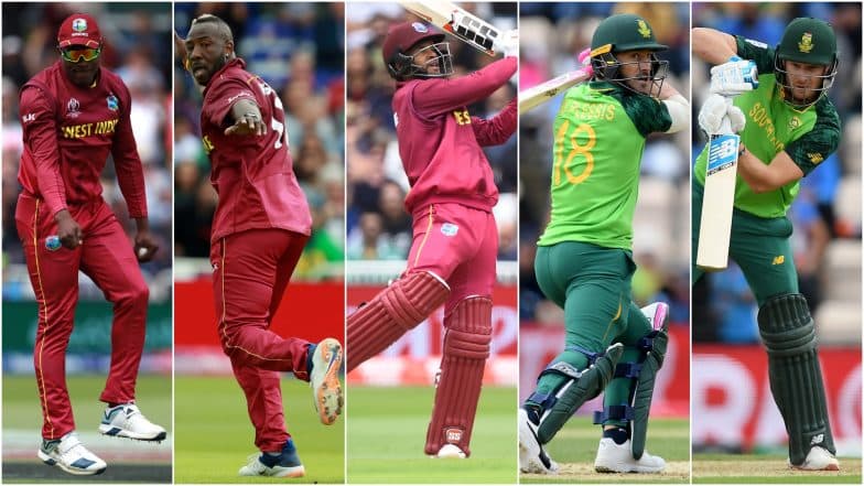 SA vs WI, ICC Cricket World Cup 2019 Match 15, Key Players: Faf du Plessis, Shai Hope and Other Cricketers to Watch Out for at Rose Bowl Cricket Ground SA vs WI, ICC Cricket World Cup 2019 Match 15, Key Players: Faf du Plessis, Shai Hope and Other Cricketers to Watch Out for at Rose Bowl Cricket Ground