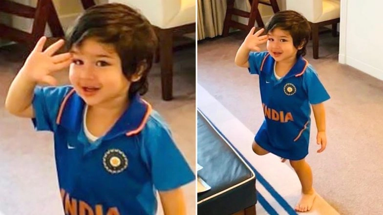 India vs Pakistan CWC19 Match: Cutie Patootie Taimur Ali Khan’s Pic Cheering for Indian Cricket Team Will Wipe Off Your Monday Blues!
