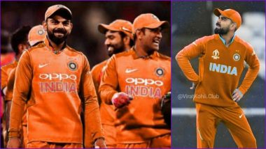 Indian Cricket Team Orange Jersey in 