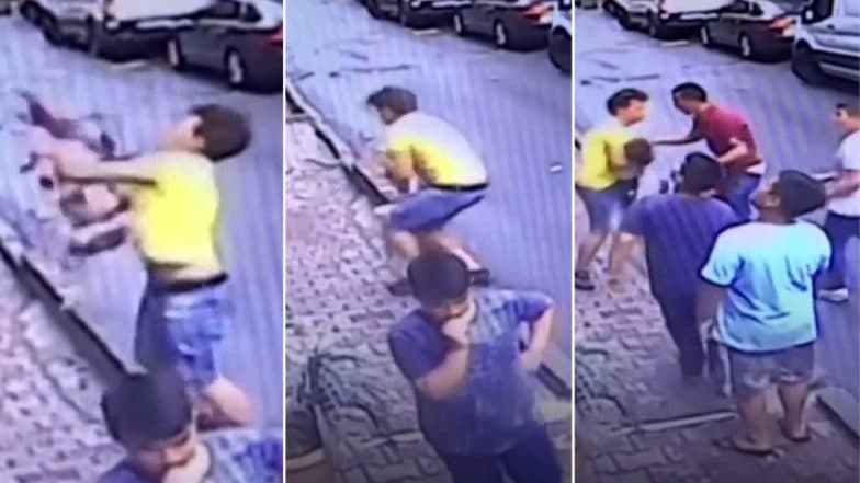 Awesome moment teen catches toddler falling from window