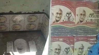 Toilet Tiles With Images of Mahatma Gandhi and Ashoka Pillar Used in Bulandshahr Under Swachh Bharat Mission, Pics Go Viral!