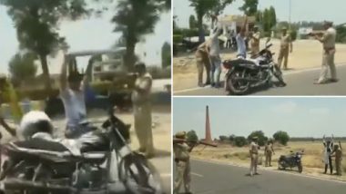 Uttar Pradesh Police Point Guns at Commuters for Regular Checkings in Badaun; Watch Video