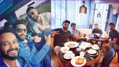 Virat Kohli Chills With Vijay Shankar, Ravindra Jadeja and Kedar Jadhav Ahead of India vs West Indies ICC Cricket World Cup 2019 Match (View Pics)