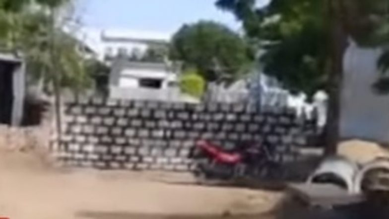 YSR Congress Party Workers Construct Wall To Block TDP Supporters From Using Road In Guntur District