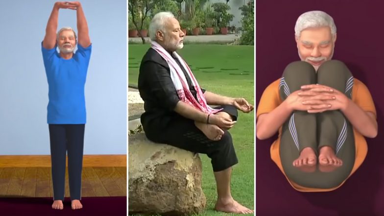 International Day of Yoga 2019 With PM Modi: Watch Videos of Narendra Modi Performing Yogasanas