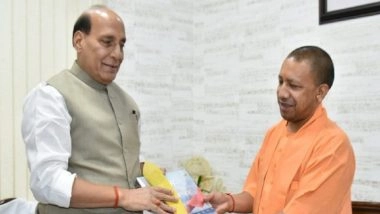Uttar Pradesh CM Yogi Adityanath Meets Defence Minister Rajnath Singh