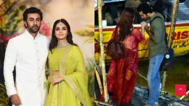 Ranbir Kapoor and Alia Bhatt Hold Hands as They Take a Boat Ride While Shooting for Brahmastra – See Pics