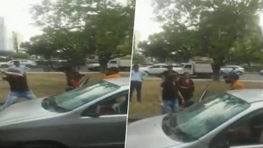 Chandigarh Road Rage: Girl Thrashes Boy With Rod After Their Cars Ram Into Each Other, Watch Video