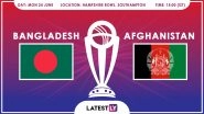 Bangladesh vs Afghanistan, ICC Cricket World Cup 2019 Match Preview: AFG Aim for Maiden Win Against BAN at Rose Bowl Cricket Stadium