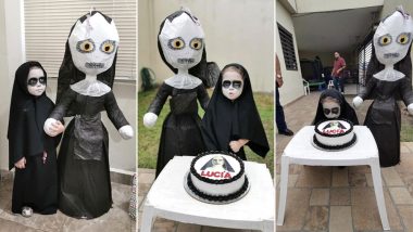 Little Girl’s The Nun Horror Themed Birthday Party Goes Viral; Funny Responses Divide the Internet Between Team ‘Creepy’ and ‘Cute’ (View Pics)