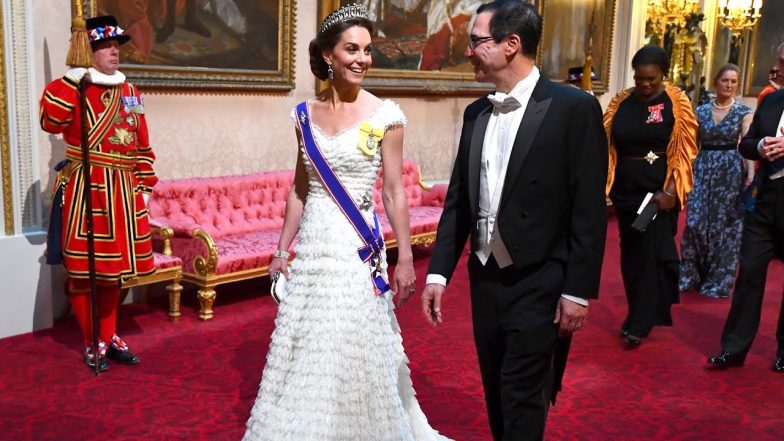 Kate Middleton Looks Spectacular In Princess Diana&rsquo;s Tiara At The State Dinner At Buckingham Palace