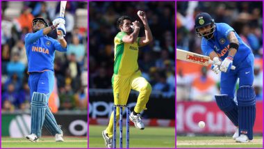 IND vs AUS, ICC Cricket World Cup 2019 Match 14, Key Players: MS Dhoni, Mitchell Starc, Virat Kohli and Other Cricketers to Watch Out for at The Oval, London