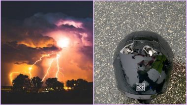 Motorcyclist in Florida Dies After Lightning Strikes His Helmet While Riding on the Highway (View Pic)