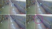 Odisha Miracle: Man Survives After Falling on Tracks Through Gap Between Platform and Train in Jharsuguda; Watch Video
