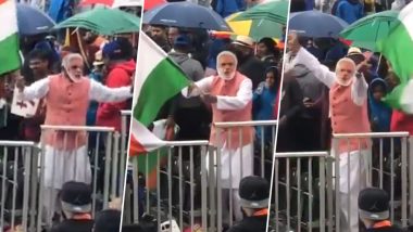 Hilarious Video of Man Dancing Wearing Narendra Modi Mask and Dressed Like PM in the Cricket Stadium Goes Viral During ICC World Cup 2019