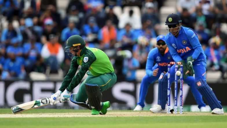 MS Dhoni Unfazed by His Glove Controversy; Sweats it Out in the Nets Ahead of IND vs AUS, CWC 2019 (See Pics & Video)