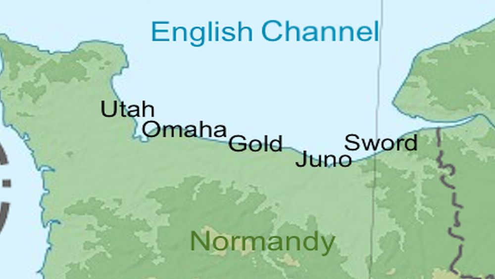 Normandy Beach Map