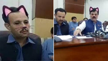 Cat Filter on Shaukat Yousafzai on Facebook Live Video Gives Twitterati a Meow Moment: PTI Party Leaders from Khyber Pakhtunkhwa Left Embarrassed