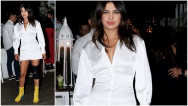 Priyanka Chopra Looks Chic in her White Dress at The Sky is Pink Wrap Up Bash but it's Her Kneecap that Has Gotten us Worried - View Pics