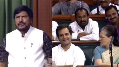 Ramdas Athawale Takes a Dig at Rahul Gandhi, Leaves Lok Sabha Laughing