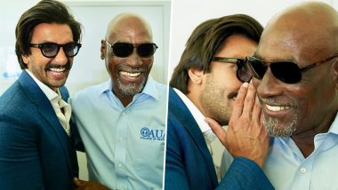 83 Actor Ranveer Singh Mingles with Sir Vivian Richards After Bonding With Sunil Gavaskar and Shane Warne - View Pic