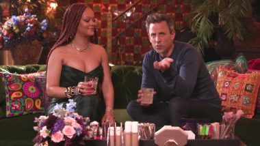 Rihanna Advises Seth Meyers to BLOW His Wife Away in This Hilarious Video