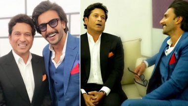 After Sir Viv Richards and Warne; 83 Star Ranveer Singh Meets the God of Cricket Sachin Tendulkar