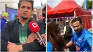 Viral Pakistan Fan Momin Saqib Insults Saif Ali Khan Outside the Stadium and It Is NOT COOL – Watch Video