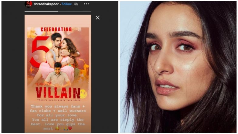 Ek Villain Completes 5 Years, Shraddha Kapoor Thanks Fans