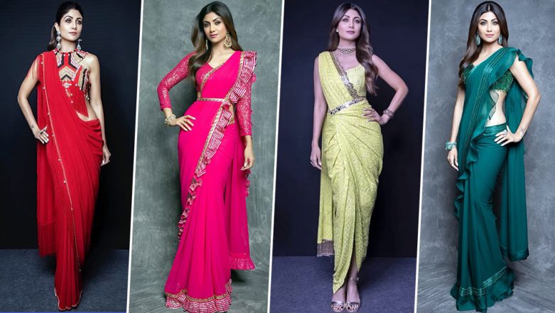 Birthday Girl Shilpa Shetty is the Queen of Unusual Drapes - View Pics