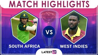 South Africa vs West Indies: SA vs WI ICC CWC 2019 Match 15 Abandoned Due to Rain