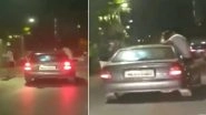 Mumbai Youths Perform Stunts by Leaning Out of Moving Car on Carter Road, Arrested; Watch Video