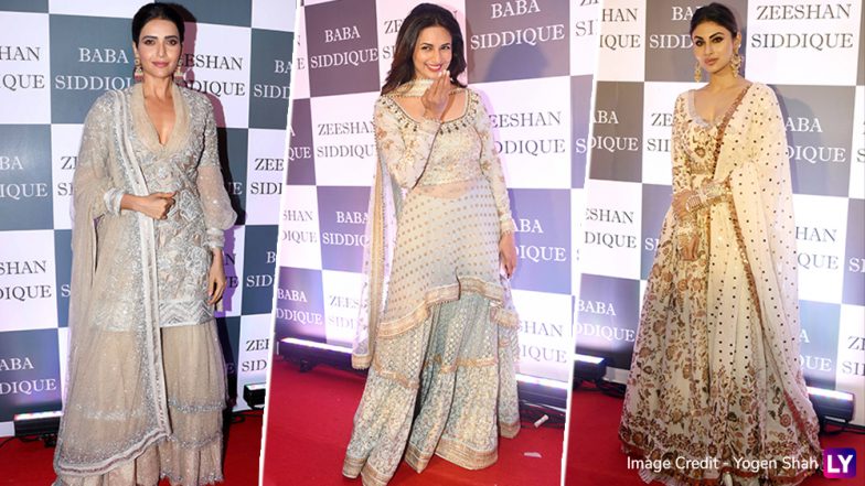 Divyanka Tripathi, Mouni Roy, Karishma Tanna Make Heads Turn With Their Sartorial Picks at Baba Siddique’s Iftar Party - View Pics