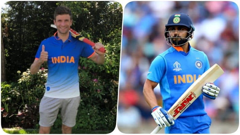 Thomas Muller Sends Good Wishes to Virat Kohli & Team India Ahead of IND vs SA Cricket World Cup 2019 Match (See Pic) Thomas Muller Sends Good Wishes to Virat Kohli & Team India Ahead of IND vs SA Cricket World Cup 2019 Match (See Pic)