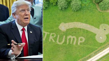 Penis Welcome for Donald Trump Near Airport During UK Visit as Part of Climate Change Protest