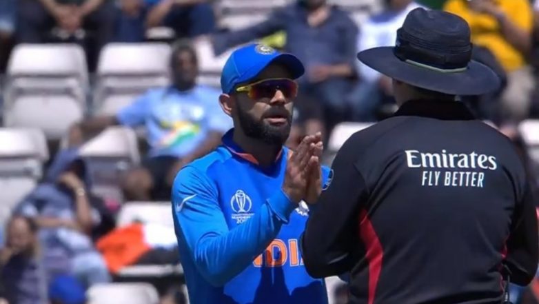 Virat Kohli Argues With Umpire Alee Dar Over DRS 