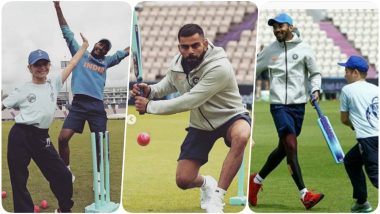 Virat Kohli, Hardik Pandya and KL Rahul Meet School Kids Ahead of IND vs AFG, CWC 2019 (See Pics)