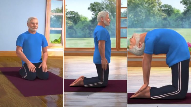 International Yoga Day 2019: PM Narendra Modi Teaches You How to Perform Ustrasana or the Camel Pose (Watch Video)