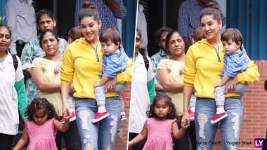 Sunny Leone Spotted With Her Kids in Juhu, While Fans Call Her Son Taimur Look-Alike, We Are Loving Her Daughter Nisha Kaur Weber's Many Moods in These Pictures!