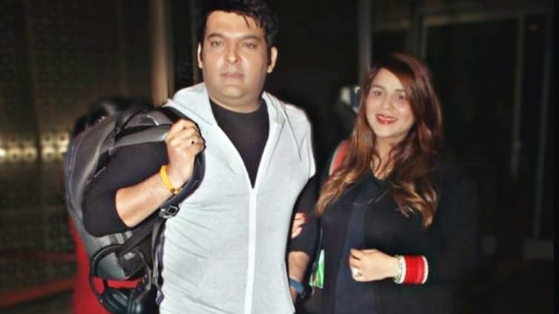 Kapil Sharma and His Pregnant Wife Ginni Chatrath Jet Off to Canada for Babymoon, Get Snapped at the Airport (View Pics)