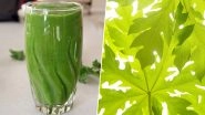 Papaya Leaves for Dengue Fever: How to Make This Platelet-Boosting Juice at Home (Watch Video)