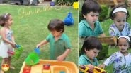 Taimur Ali Khan and Kainaat Singha Enjoy Playing With Water Guns in London, Check Out this Cute Video of Their Fun Playdate