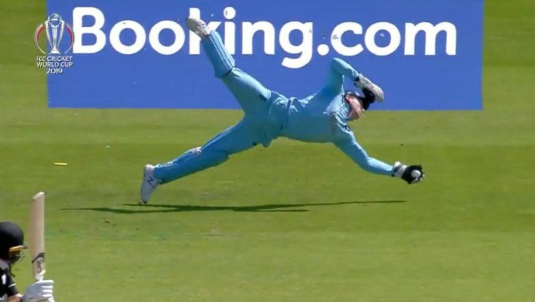 ICC Cwc 2019, ENG vs NZ: Jos Buttler Takes a Stunner to Dismiss Martin Guptill