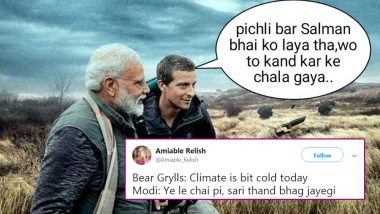 PM Narendra Modi to Feature on Bear Grylls’ Man vs Wild on Discovery India; Funny Memes and Jokes Take Over Twitter